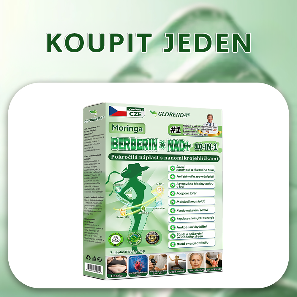 🎒Oficiální obchod|𝑮𝑳𝑶𝑹𝑬𝐍𝐃𝗔® Moringa·Berberin×NAD+10-v-1 Pokročilá Nano Mikronáplňová Náplast (pouze jednou denně, viditelné změny během 7 dní) ✅ Pro osoby s obezitou, povolenou kůží, cukrovkou, spánkovou apnoe, problémy se klouby a dalšími obtížemi.