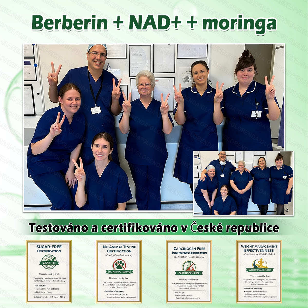 🎒Oficiální obchod|𝑮𝑳𝑶𝑹𝑬𝐍𝐃𝗔® Moringa·Berberin×NAD+10-v-1 Pokročilá Nano Mikronáplňová Náplast (pouze jednou denně, viditelné změny během 7 dní) ✅ Pro osoby s obezitou, povolenou kůží, cukrovkou, spánkovou apnoe, problémy se klouby a dalšími obtížemi.